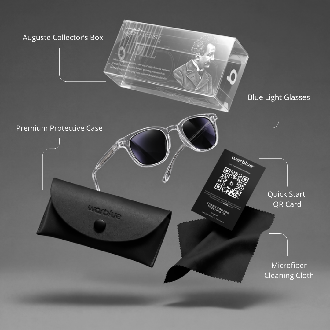 Collector's Box Auguste con custodia protettiva, card QR e panno in microfibra – montatura Crystal