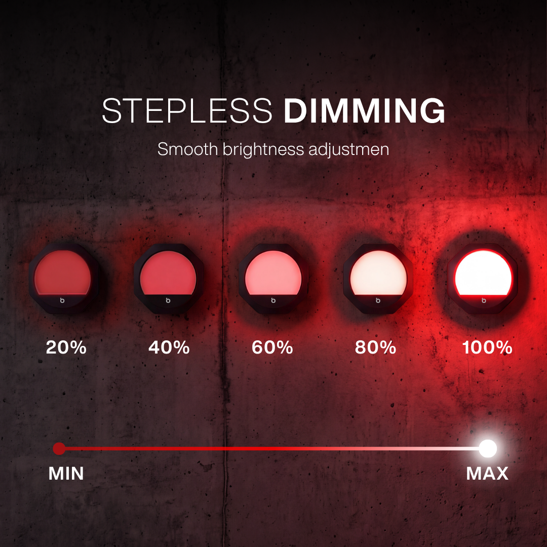 Plug-in Red Night Light – Black Frame