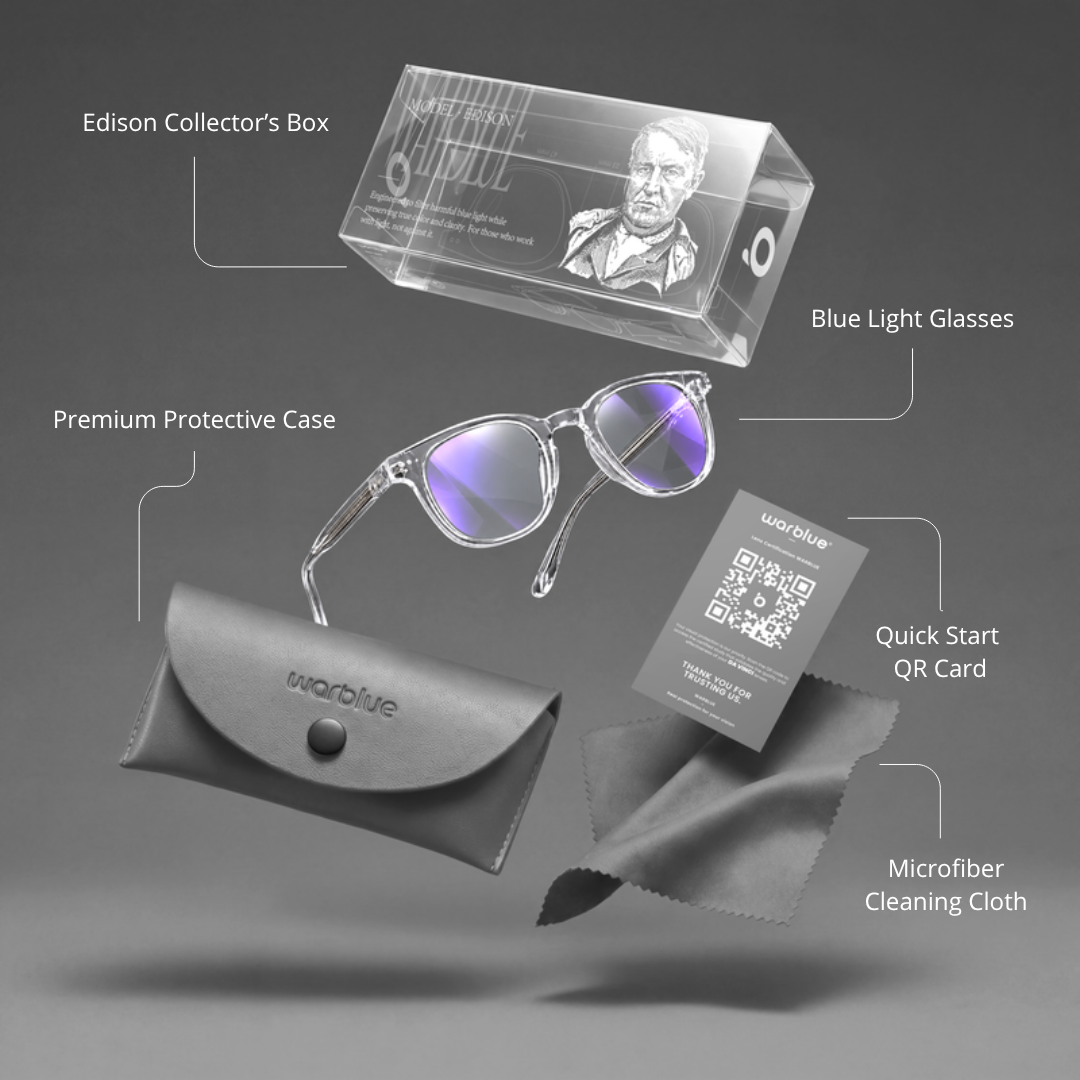 Collector's Box Edison con custodia protettiva, card con QR e panno in microfibra